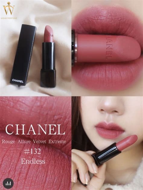 chanel rouge 132|Chanel Endless (132) Rouge Allure Velvet Extreme Swatches.